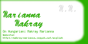 marianna makray business card